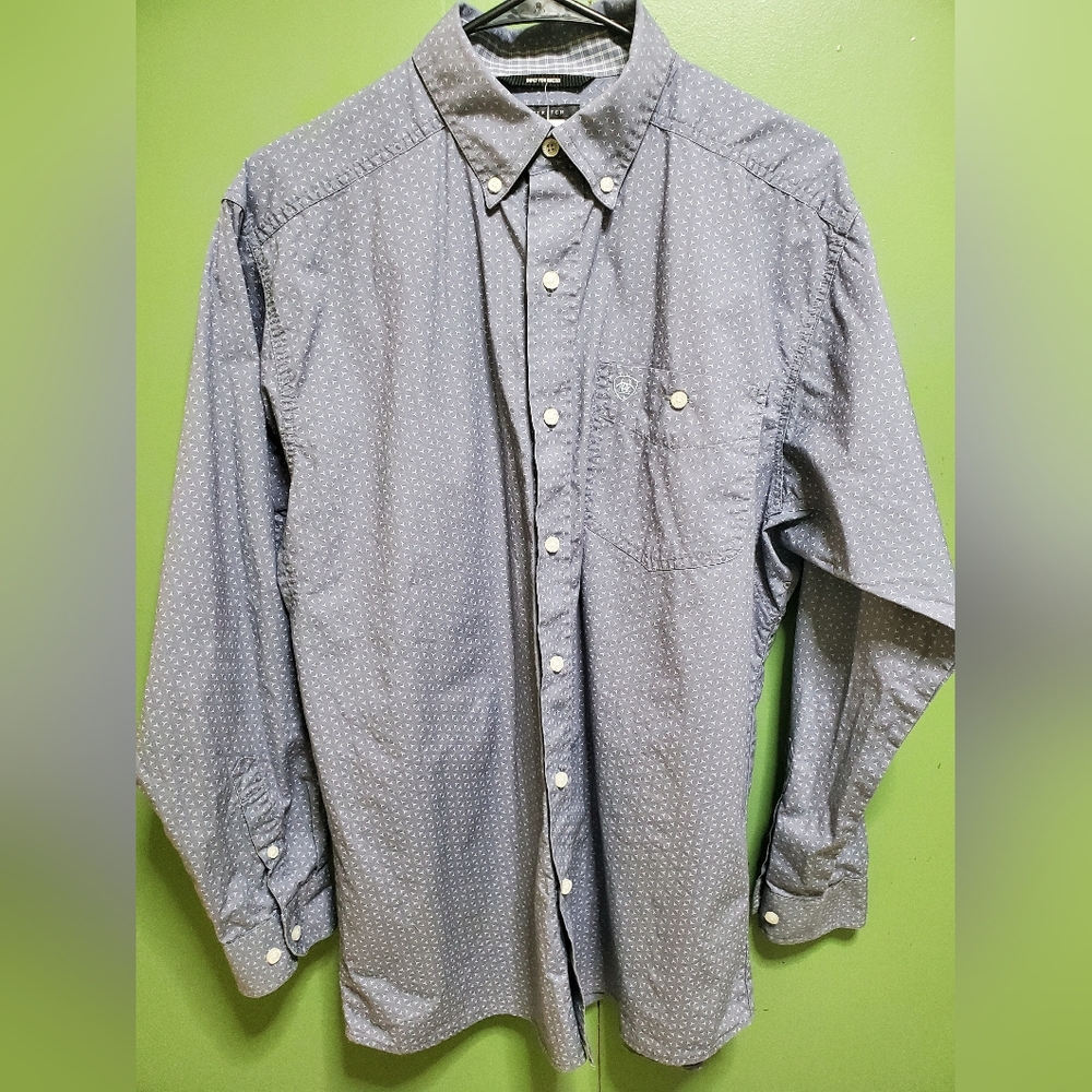 Ariat Men's Light Blue Button Down Shirt